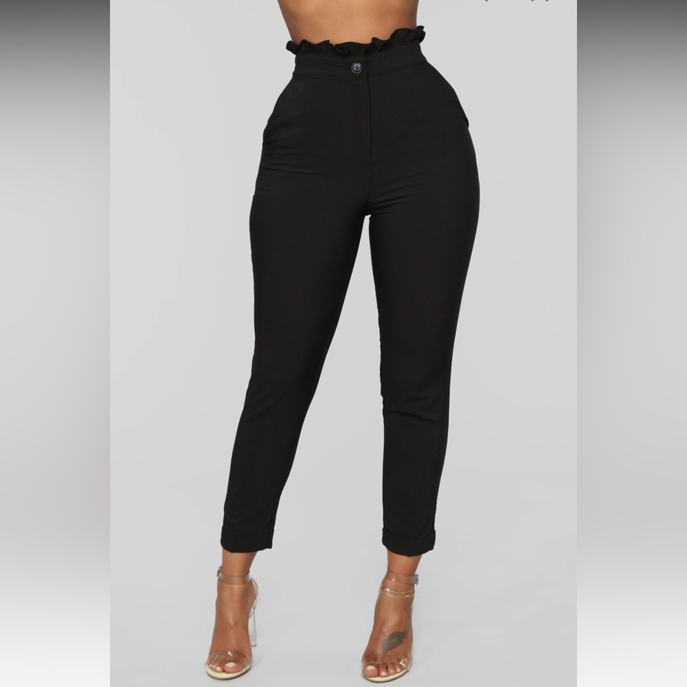 Black Skinny Leg Crop Pants S